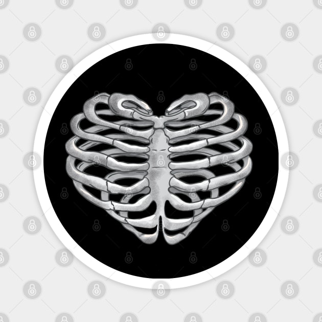 Rib Cage Heart 1 Magnet by Collagedream